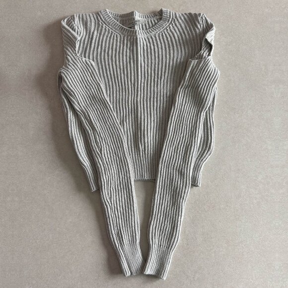 AllSaints Ria Cropped Sweater ASO Clary Fray - Picture 7 of 8